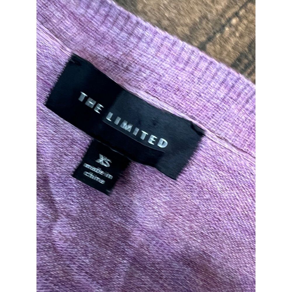 THE LIMITED HEATHERED PURPLE SLEEVELESS V-NECK SOFT LIGHTWEIGHT TUNIC SWEATER XS - Picture 11 of 15
